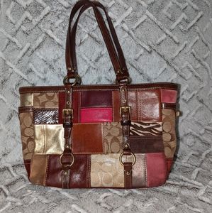 Vintage Coach patchwork purse